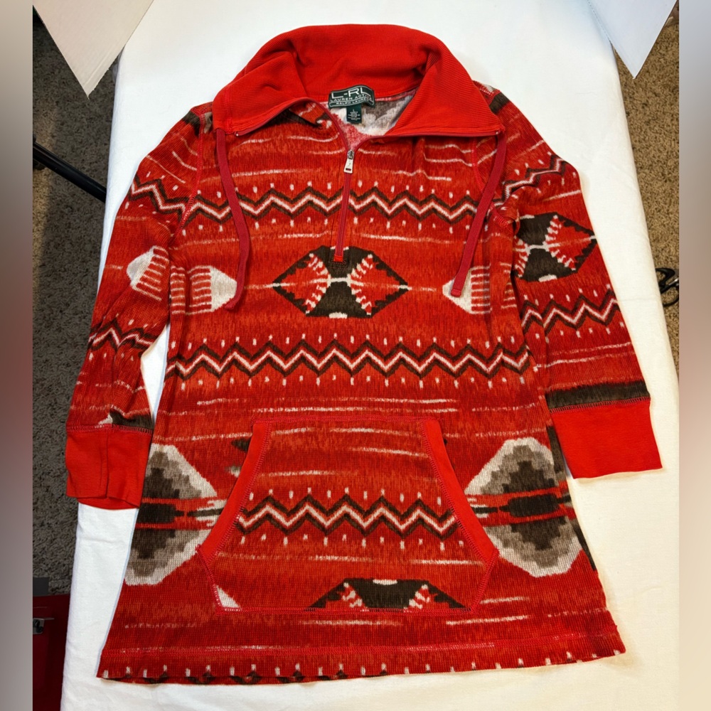 Ralph Lauren Red and White Activewear Top